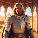 Firefly Jacob elordi as a knight in a pavilion; desert background; fantasy art; palace 61409.jpg